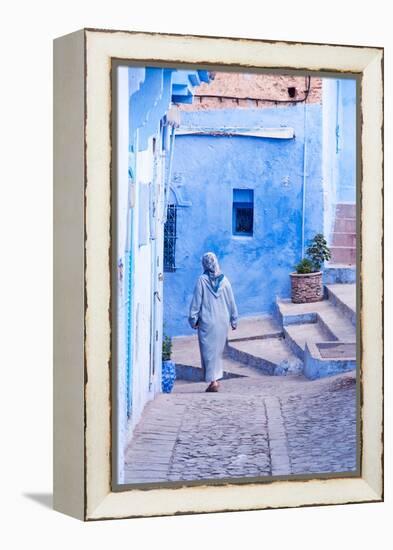 Female Figure in Moroccan Alleyway-Steven Boone-Framed Premier Image Canvas