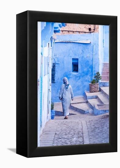 Female Figure in Moroccan Alleyway-Steven Boone-Framed Premier Image Canvas