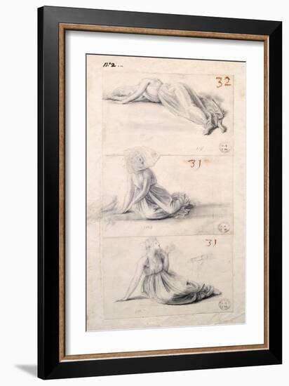 Female Figure in Three Different Positions-Antonio Canova-Framed Giclee Print