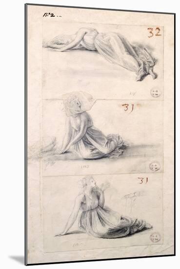 Female Figure in Three Different Positions-Antonio Canova-Mounted Giclee Print