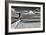 Female Figure Jumping on a Beach-Rory Garforth-Framed Photographic Print