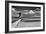 Female Figure Jumping on a Beach-Rory Garforth-Framed Photographic Print