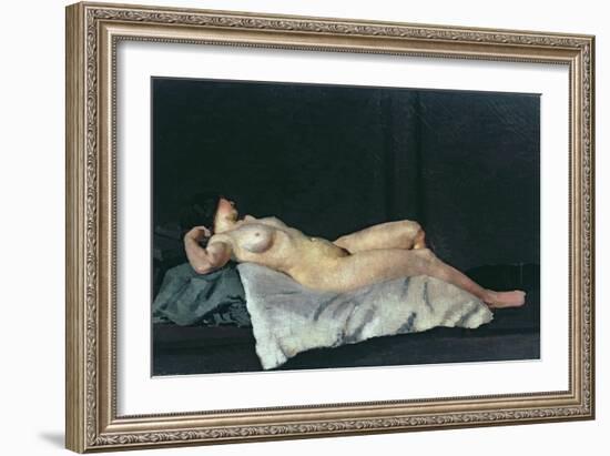 Female Figure Lying on Her Back, 1912-Dora Carrington-Framed Giclee Print