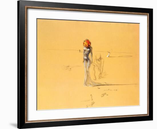 Female Figure with Head of Flowers, 1937-Salvador Dalí-Framed Giclee Print