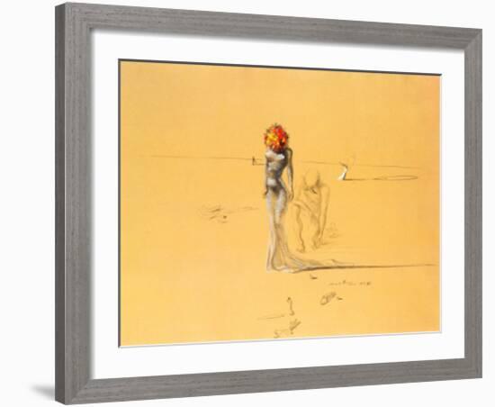 Female Figure with Head of Flowers, 1937-Salvador Dalí-Framed Giclee Print