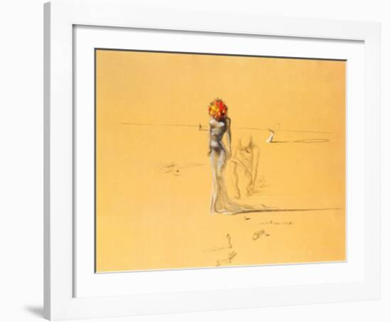 Female Figure with Head of Flowers, 1937-Salvador Dalí-Framed Giclee Print