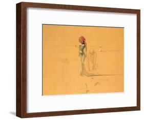 Female Figure with Head of Flowers, 1937-Salvador Dalí-Framed Art Print