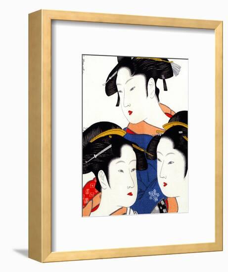 Female Figures on Silk, Japanese Silk Art, Japan-Cindy Miller Hopkins-Framed Photographic Print