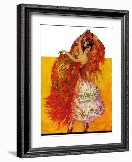 "Female Flamenco Dancer,"May 21, 1932-Henry Soulen-Framed Premium Giclee Print