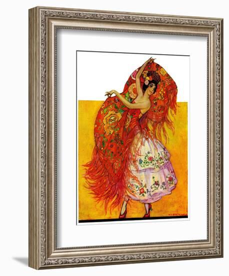 "Female Flamenco Dancer,"May 21, 1932-Henry Soulen-Framed Giclee Print