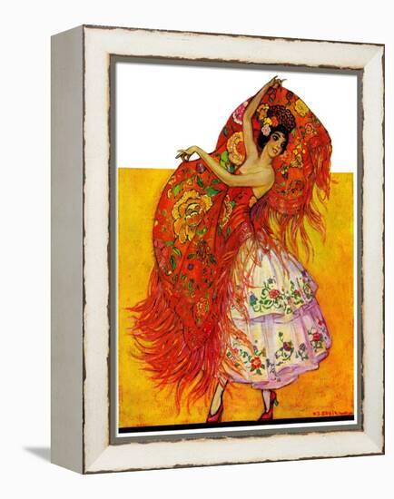 "Female Flamenco Dancer,"May 21, 1932-Henry Soulen-Framed Premier Image Canvas