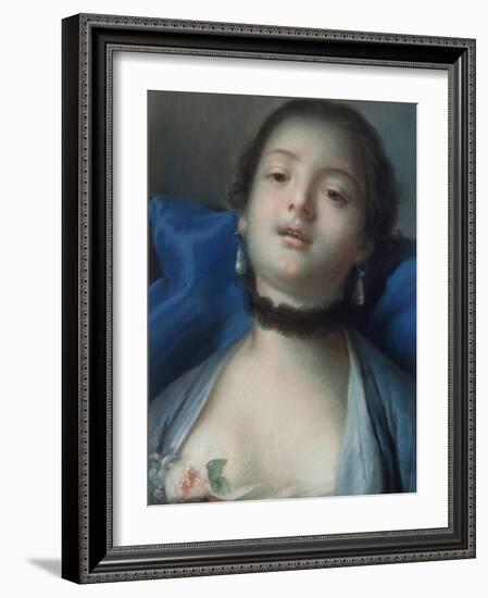 Female Head, 18th Century-François Boucher-Framed Giclee Print