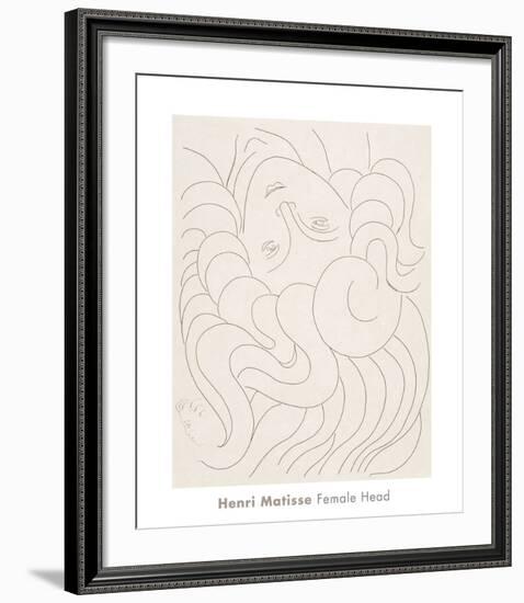 Female Head, 1930-32-Henri Matisse-Framed Art Print