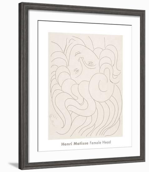 Female Head, 1930-32-Henri Matisse-Framed Art Print