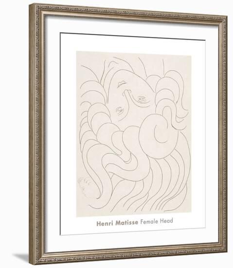 Female Head, 1930-32-Henri Matisse-Framed Art Print