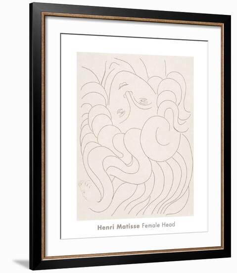 Female Head, 1930-32-Henri Matisse-Framed Art Print