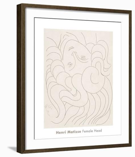 Female Head, 1930-32-Henri Matisse-Framed Art Print