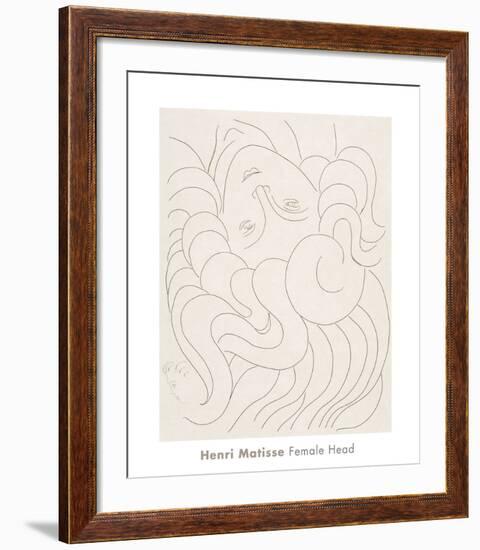 Female Head, 1930-32-Henri Matisse-Framed Art Print