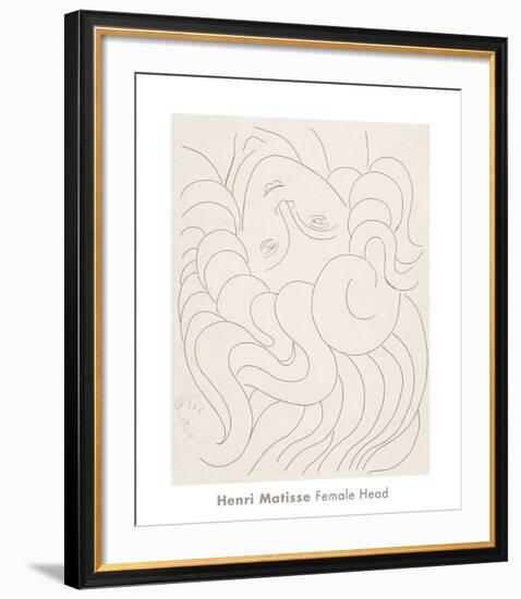 Female Head, 1930-32-Henri Matisse-Framed Art Print