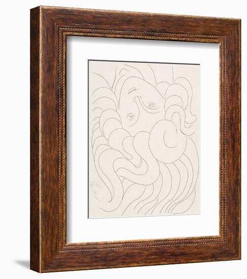 Female Head, 1930-32-Henri Matisse-Framed Art Print