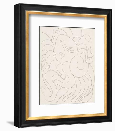 Female Head, 1930-32-Henri Matisse-Framed Art Print