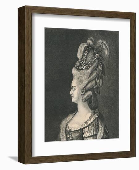 'Female Head-Gear: Marie Antoinette, 1783', (1886)-Unknown-Framed Giclee Print