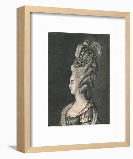 'Female Head-Gear: Marie Antoinette, 1783', (1886)-Unknown-Framed Giclee Print