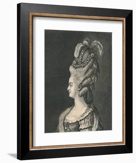 'Female Head-Gear: Marie Antoinette, 1783', (1886)-Unknown-Framed Giclee Print