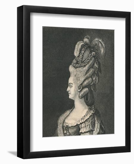 'Female Head-Gear: Marie Antoinette, 1783', (1886)-Unknown-Framed Giclee Print