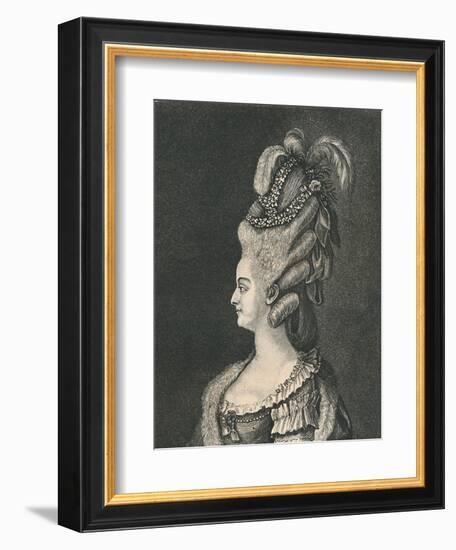 'Female Head-Gear: Marie Antoinette, 1783', (1886)-Unknown-Framed Giclee Print