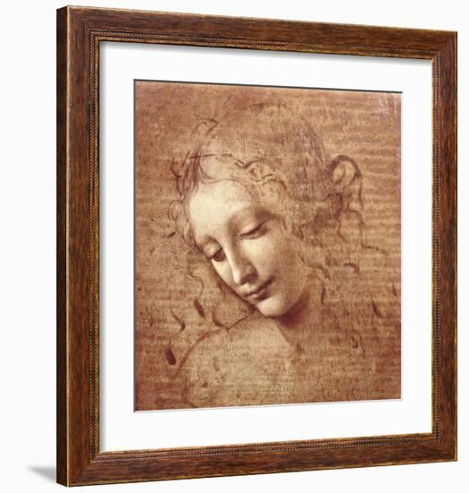 Female Head (La Scapigliata), c.1508-Leonardo da Vinci-Framed Art Print