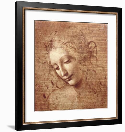 Female Head (La Scapigliata), c.1508-Leonardo da Vinci-Framed Art Print