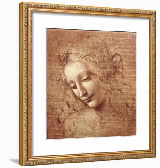 Female Head (La Scapigliata), c.1508-Leonardo da Vinci-Framed Art Print