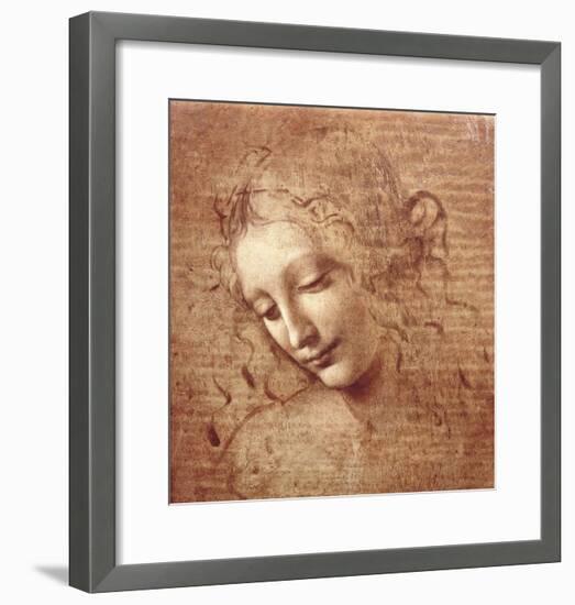 Female Head (La Scapigliata), c.1508-Leonardo da Vinci-Framed Art Print