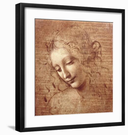 Female Head (La Scapigliata), c.1508-Leonardo da Vinci-Framed Art Print