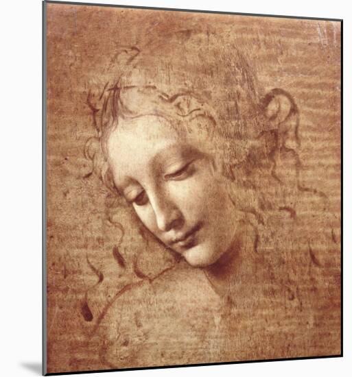 Female Head (La Scapigliata), c.1508-Leonardo da Vinci-Mounted Art Print