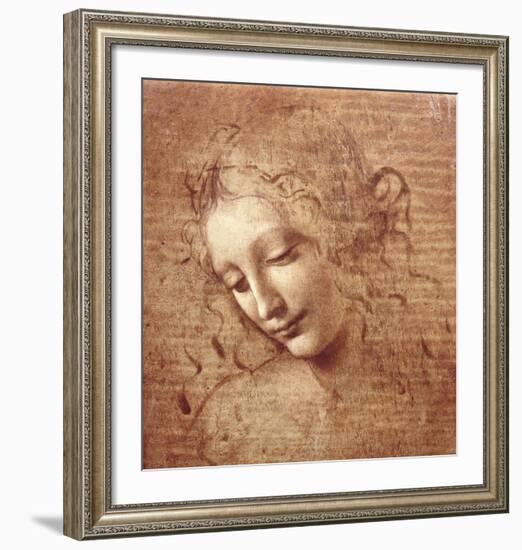 Female Head (La Scapigliata), c.1508-Leonardo da Vinci-Framed Art Print