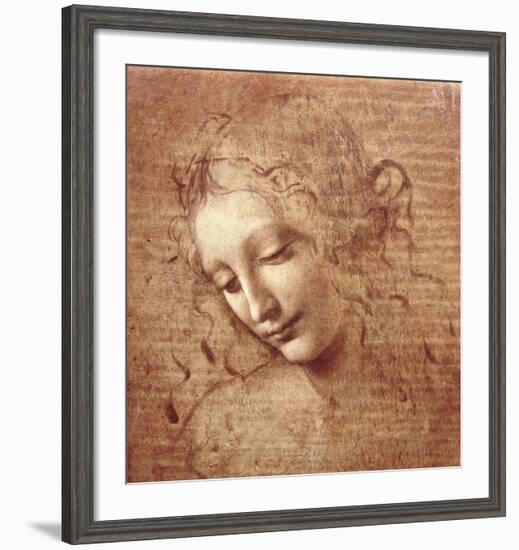 Female Head (La Scapigliata), c.1508-Leonardo da Vinci-Framed Art Print