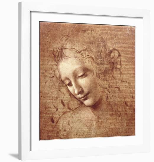 Female Head (La Scapigliata), c.1508-Leonardo da Vinci-Framed Art Print