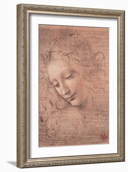 Female Head (La Scapigliata), c.1508-Leonardo da Vinci-Framed Premium Giclee Print