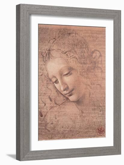 Female Head (La Scapigliata), c.1508-Leonardo da Vinci-Framed Premium Giclee Print