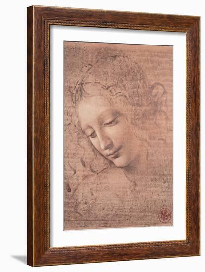 Female Head (La Scapigliata), c.1508-Leonardo da Vinci-Framed Premium Giclee Print