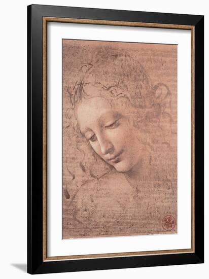 Female Head (La Scapigliata), c.1508-Leonardo da Vinci-Framed Premium Giclee Print