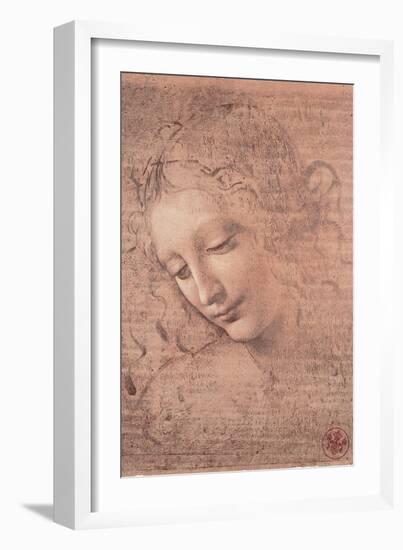 Female Head (La Scapigliata), c.1508-Leonardo da Vinci-Framed Premium Giclee Print