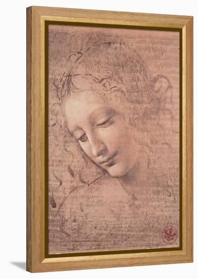 Female Head (La Scapigliata), c.1508-Leonardo da Vinci-Framed Stretched Canvas