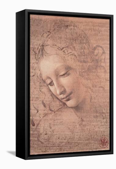 Female Head (La Scapigliata), c.1508-Leonardo da Vinci-Framed Stretched Canvas