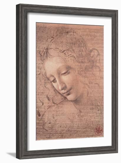 Female Head (La Scapigliata), c.1508-Leonardo da Vinci-Framed Art Print