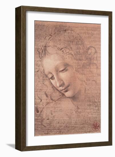 Female Head (La Scapigliata), c.1508-Leonardo da Vinci-Framed Art Print