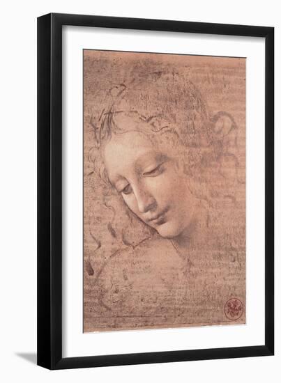 Female Head (La Scapigliata), c.1508-Leonardo da Vinci-Framed Art Print