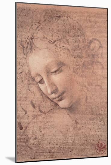 Female Head (La Scapigliata), c.1508-Leonardo da Vinci-Mounted Art Print